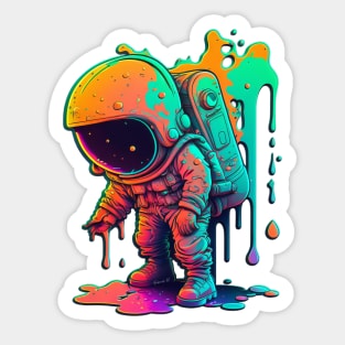 Colorful Astronaut Sticker #6 Sticker